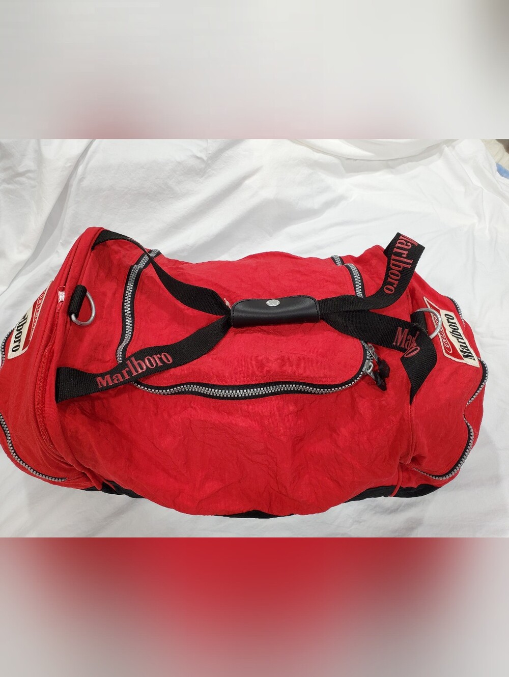Vintage 90s Marlboro Adventure Team Unlimited Duffel Bag Zip Off Backpack